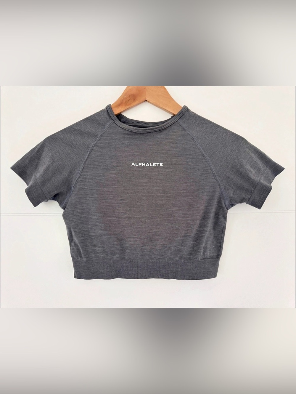 Alphalete Short Sleeve Athletic Tee in Gray Size Small Like New